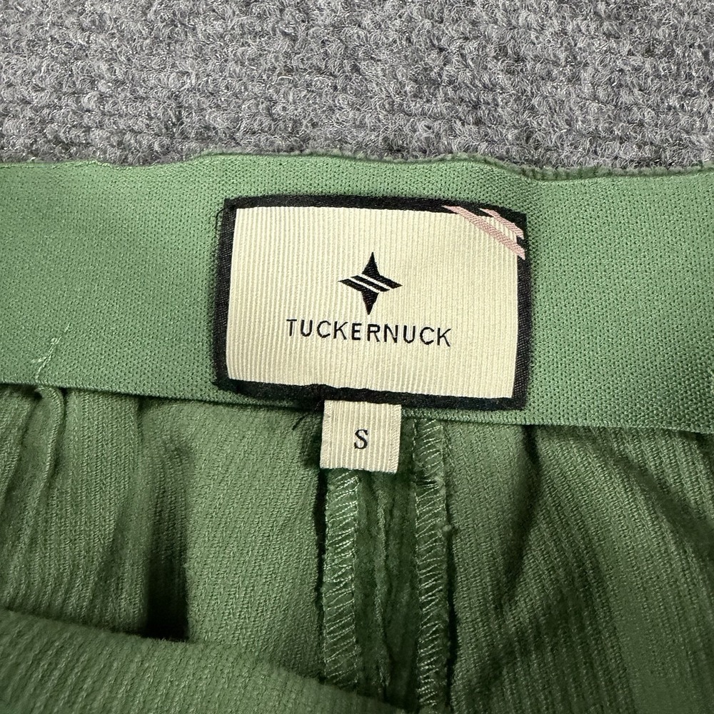Tuckernuck Ashford Pants Small Green Corduroy Crop Kick Flare High Rise Stretch - Picture 2 of 9
